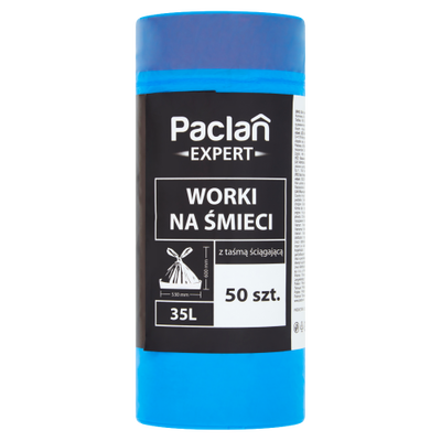 Paclan Expert Worki Na Śmieci Z Taśmą 35L 50 Szt.