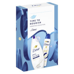 Dove Time To Nourish Essentials Collection Zestaw Kosmetyków: Dove Deeply Nourishing Żel Pod Prysznic 250 Ml + Dove Advanced Care Original Antyperspirant W Spreju 150 Ml