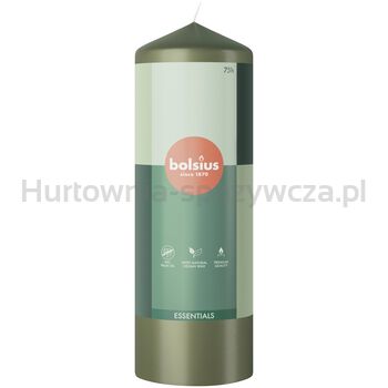 Bolsius Świeca Pieńkowa 200/68 Essentials Zielona Oliwka