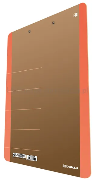 Donau Clipboard  Life, Karton, A4, Z Klipsem, Pomarańczowy 