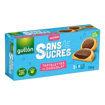 Gullón Ciasteczka oblane zwyczajną czekoladą 186 g