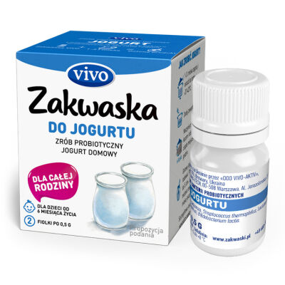 Żywe Kultury Bakterii Do Jogurtu "Zakwaska" Bezglutenowe 1 G (2 Fiolki) - Vivo [BIO]