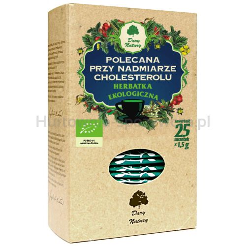 Herbatka Polecana Przy Nadmiarze Cholesterolu Bio (25 X 1,5 G) 37,5 G - Dary Natury [BIO]