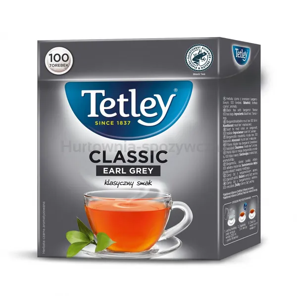 Tetley Herbata Classic Earl Grey 100 torebek