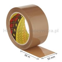 Zestaw taśmy pakowej SCOTCH® (309 BUFF), akrylowa, 2 szt., brązowa, podajnik GRATIS - 5