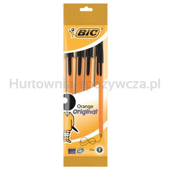 Bic Długopis Orange Original czarny pouch 4 szt.