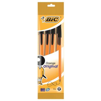 BiC Długopis Orange Original czarny pouch 4 szt.