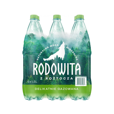 Woda Rodowita Delikatnie Gazowana 1,5L x 6 sztuk