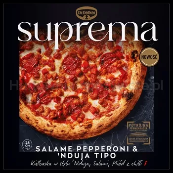 Dr. Oetker Pizza Suprema Salame Pepperoni &amp Nduja Tipo 454g