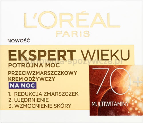 L'Oreal Paris Ekspert Wieku 70+ Krem Odżywczy Na Noc 50 Ml