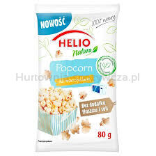 Helio Popcorn Do Mikrofalówki Bez Dodatku Tłuszczu I Soli  Natura 80 G