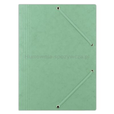 Donau Teczka z gumką preszpan, A4, 390gsm, 3-skrz., zielona 