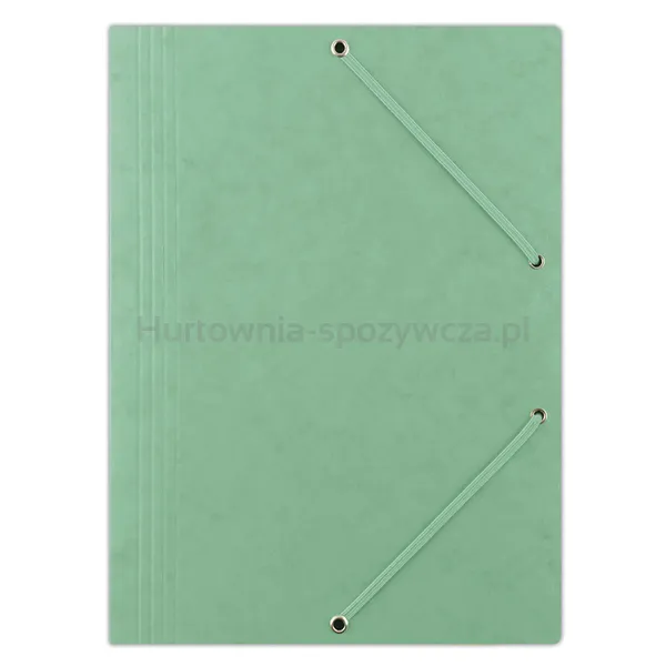 Teczka z gumką DONAU, preszpan, A4, 390gsm, 3-skrz., zielona