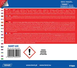 Koncentrat do gruntownego mycia powierzchni sanitarnych TENZI, Sanit Lux, 5l