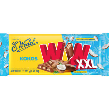 Wedel WW XXL Czekolada mleczna z wafelkami kokos 235g