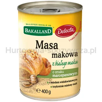 Bakalland Masa Makowa Biała O Smaku Marcepanowym 400G 