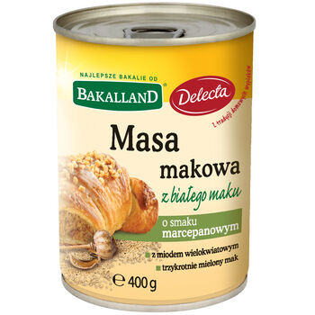 Masa makowa biała o smaku marcepanowym 400g Bakalland