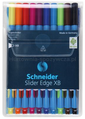 Schneider Zestaw długopisów  Slider Edge, XB, 10 szt., miks kolorów [BIURO]