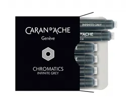 Caran D'Ache Naboje Chromatics Infinite Gray, 6szt., szare 