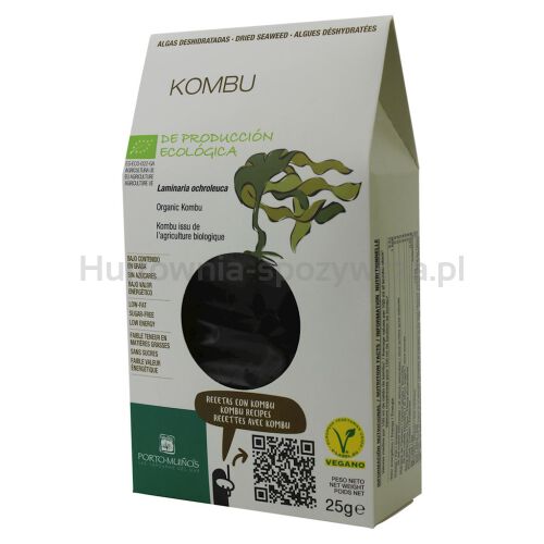 Algi Morskie Suszone - Kombu Bio 25 G - Porto Muinos [BIO]