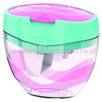 Temperówka plastikowa KEYROAD, pastel, potrójna, z pojemnikiem, blister, mix kolorów - 2