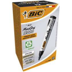 Bic Marker Marking 2000 Ecolutions czarny okrągła końcówka Pudełko 12szt