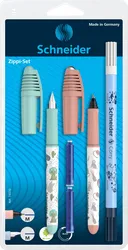Schneider Zestaw pióro wieczne  Pióro kulkowe Zippi, wymazywacz, 2 naboje, blister 