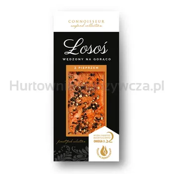 Łosoś wędzony na gorąco z pieprzem 125 g Connoisseur