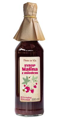 Syrop Malina Z Miodem 500 Ml - Prosto Ze Wsi [BIO]