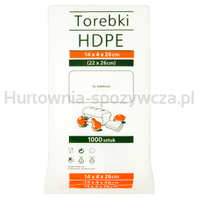 Hdpe Torebki Spożywcze 14X4X26 Cm 1000 Sztuk