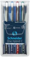 Schneider Pióro kulkowe ONE Hybrid C 0,3 mm, 4 szt., pudełko z zawieszką, mix kolorów  - 2