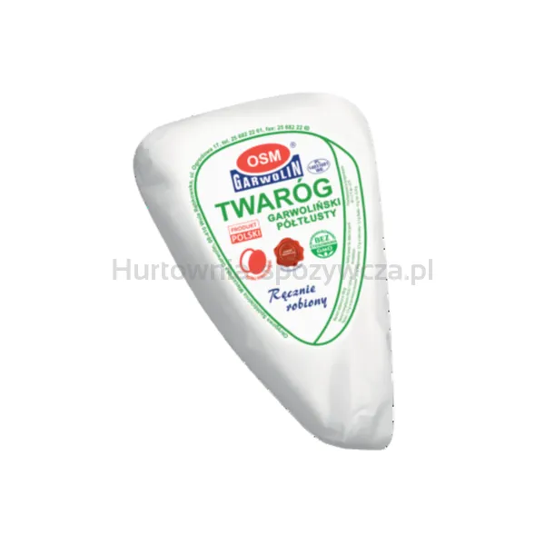 Garwolin Twaróg garwoliński Półtłusty Klinek pergamin + folia Około 500g 