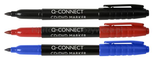 q-Connect Marker do płyt CD/DVD 1mm (linia), niebieski  - 2