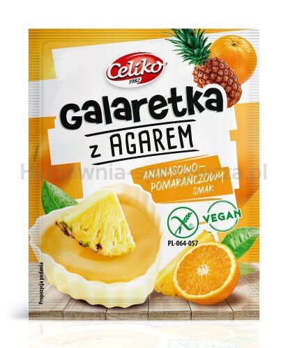 Galaretka Z Agarem Ananas - Pomarańcza Bezglutenowa 45 G - Celiko [BIO]