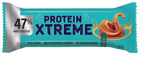 Baton Proteinowy Xtreme O Smaku Toffi W Czekoladzie Mlecznej Bez Dodatku Cukru 40 G - Dobry Squad [BIO]