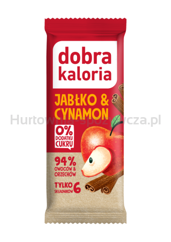 Baton Daktylowy Jabłko & Cynamon Bez Dodatku Cukrów 35 G -  Dobra Kaloria [BIO]