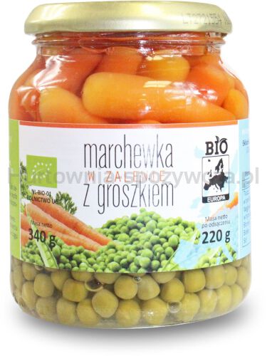 Marchewka W Zalewie Z Groszkiem Bio 340 G (220 G) (Słoik) - Bio Planet [BIO]