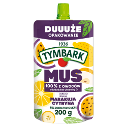 Tymbark Mus 100% Jabłko Banan Marakuja Cytryna 200 G