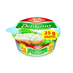 President Twaróg Delikatny ze Szczypiorkiem 150g+25g