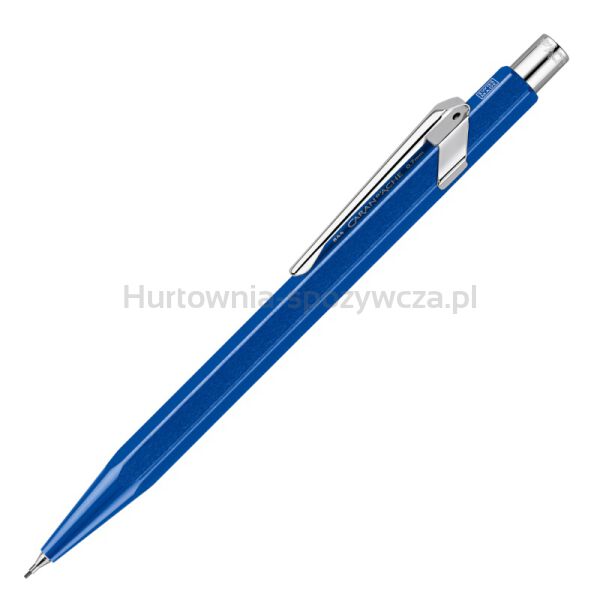 Ołówek automatyczny CARAN D'ACHE 844, 0,7mm, Metal-X, niebieski - 4