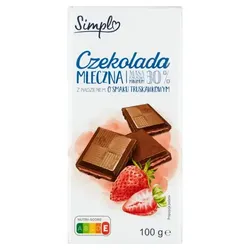 Simply Czekolada Mleczna Z Nadzieniem O Smaku Truskawkowym 100g