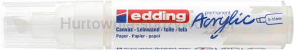Edding Marker akrylowy e-5000 5-10 mm, matowa biel  - 2