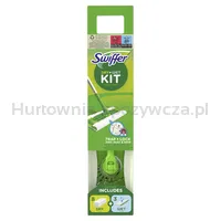 Swiffer Dry + Wet Kit - Zestaw: 1 Mop, 8 Suchych Chusteczek Oraz 3 Mokre Ściereczki.