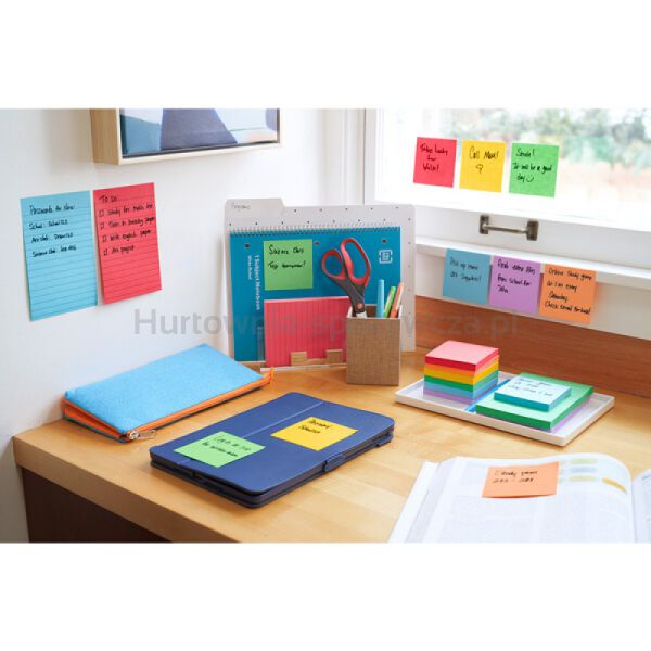 Post-It Karteczki samoprzylepne Super Sticky, PLAYFUL, 76x76mm, 6x90 kart.  - 4