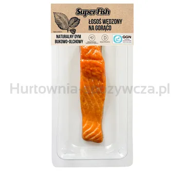 Superfish Łosoś Wędzony Na Gorąco W Naturalnym Dymie Bukowo-Olchowym 100G