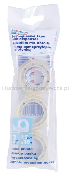 Taśma biurowa DONAU, 15mm, 10m, 3szt.