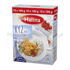 Halina Ryż Biały Długoziarnisty 10X100G