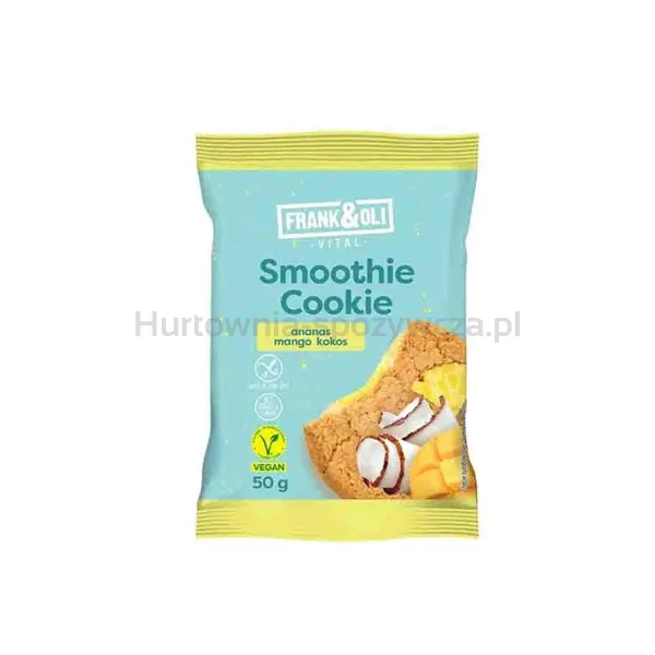 Frank & Oli Smoothie Cookie ciastko owsiane z nadzieniem z kokosa, ananasa i mango 50 g