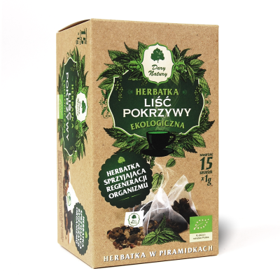 Herbatka Liść Pokrzywy Piramidki Bio (15 X 1 G) 15 G - Dary Natury [BIO]