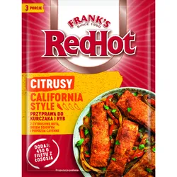 Przyprawa do kurczaka i ryb z cytrusową nutą , sosem sojowym i pieprzem cayenne Citrusy California Frnak's red hot 20g